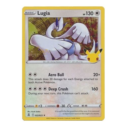 Lugia 22/25 SWSH Celebrations Holo Rare Pokemon Card NEAR MINT TCG