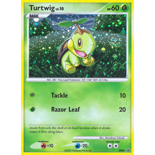 Turtwig DP01 Black Star Promo Holo Pokemon Card NEAR MINT TCG