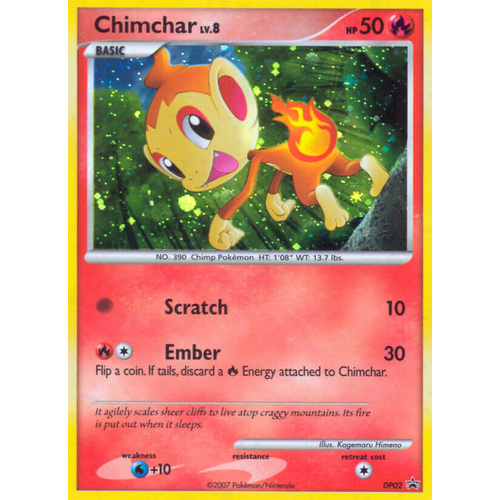 Chimchar DP02 Black Star Promo Holo Pokemon Card NEAR MINT TCG