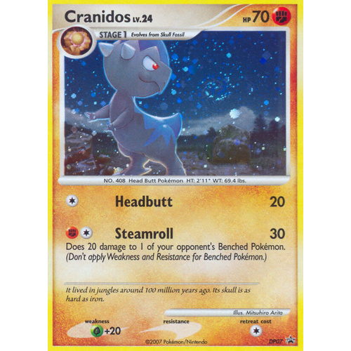 Cranidos DP07 Black Star Promo Holo Pokemon Card NEAR MINT TCG