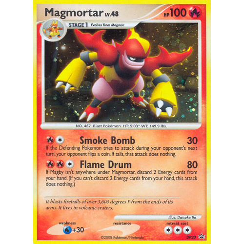 Magmortar DP20 Black Star Promo Holo Pokemon Card NEAR MINT TCG