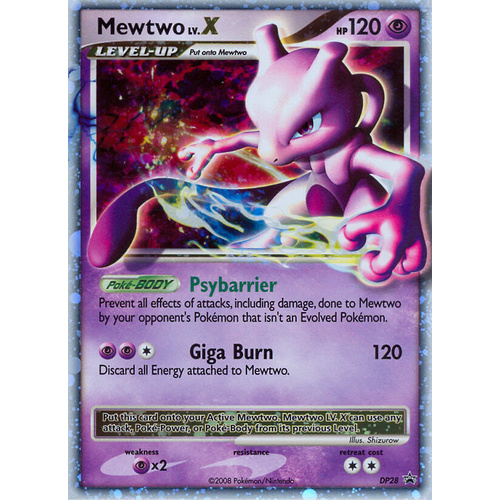 Mewtwo LV.X DP28 Black Star Promo Holo Pokemon Card NEAR MINT TCG