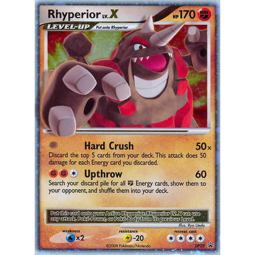 Rhyperior LV.X DP29 Black Star Promo Holo Pokemon Card NEAR MINT TCG