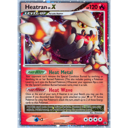 Heatran LV.X DP31 Black Star Promo Holo Pokemon Card NEAR MINT TCG