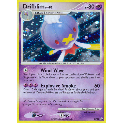 Drifblim DP34 Black Star Promo Holo Pokemon Card NEAR MINT TCG