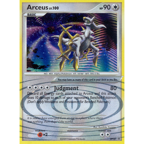 Arceus DP50 Black Star Promo Holo Pokemon Card NEAR MINT TCG