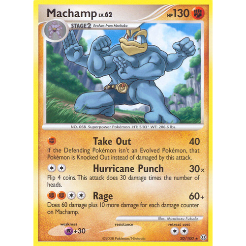 Machamp 20/100 DP Stormfront Rare Pokemon Card NEAR MINT TCG