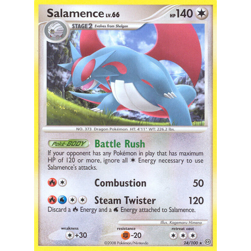 Salamence 24/100 DP Stormfront Rare Pokemon Card NEAR MINT TCG