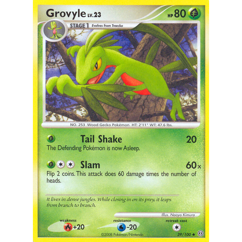 Grovyle 39/100 DP Stormfront Uncommon Pokemon Card NEAR MINT TCG