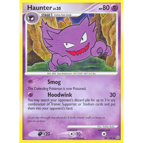 Haunter 40/100 DP Stormfront Uncommon Pokemon Card NEAR MINT TCG