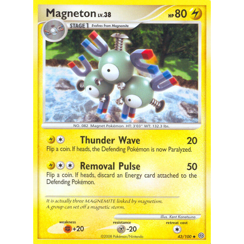Magneton 43/100 DP Stormfront Uncommon Pokemon Card NEAR MINT TCG
