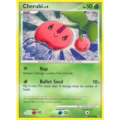 Cherubi 56/100 DP Stormfront Common Pokemon Card NEAR MINT TCG