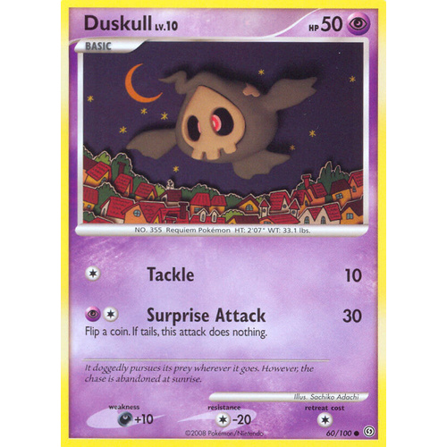 Duskull 60/100 DP Stormfront Common Pokemon Card NEAR MINT TCG