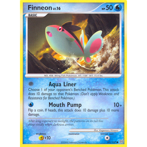 Finneon 61/100 DP Stormfront Common Pokemon Card NEAR MINT TCG