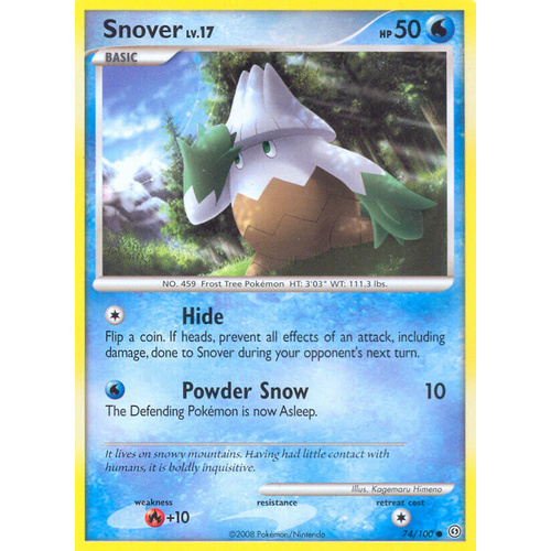 Snover 74/100 DP Stormfront Common Pokemon Card NEAR MINT TCG