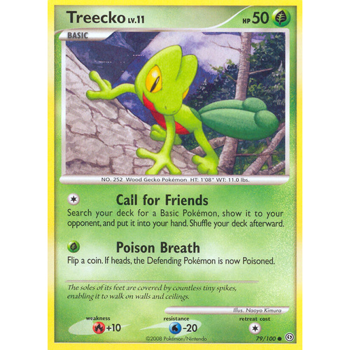 Treecko 79/100 DP Stormfront Common Pokemon Card NEAR MINT TCG