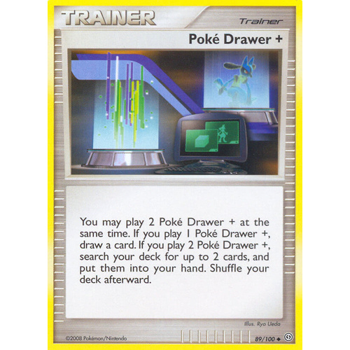 Poke Drawer + 89/100 DP Stormfront Uncommon Trainer Pokemon Card NEAR MINT TCG