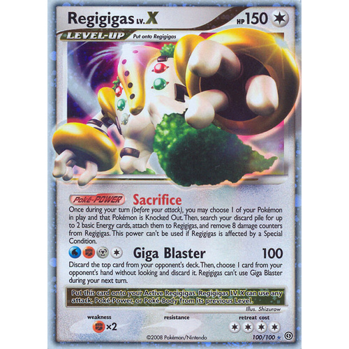 Regigigas LV.X 100/100 DP Stormfront Holo Ultra Rare Pokemon Card NEAR MINT TCG