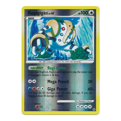Regigigas 9/100 DP Stormfront Reverse Holo Rare Pokemon Card NEAR MINT TCG