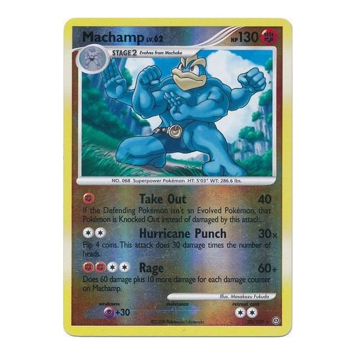 Machamp 20/100 DP Stormfront Reverse Holo Rare Pokemon Card NEAR MINT TCG