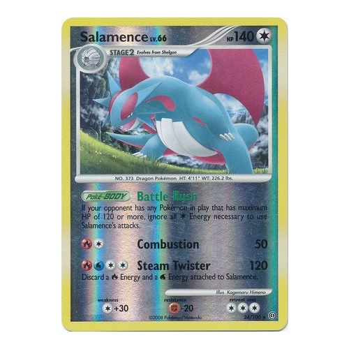 Salamence 24/100 DP Stormfront Reverse Holo Rare Pokemon Card NEAR MINT TCG