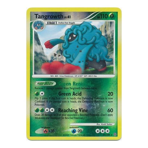 Tangrowth 29/100 DP Stormfront Reverse Holo Rare Pokemon Card NEAR MINT TCG