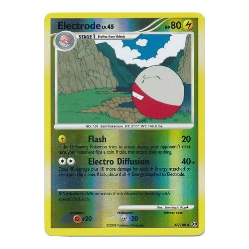 Electrode 37/100 DP Stormfront Reverse Holo Uncommon Pokemon Card NEAR MINT TCG