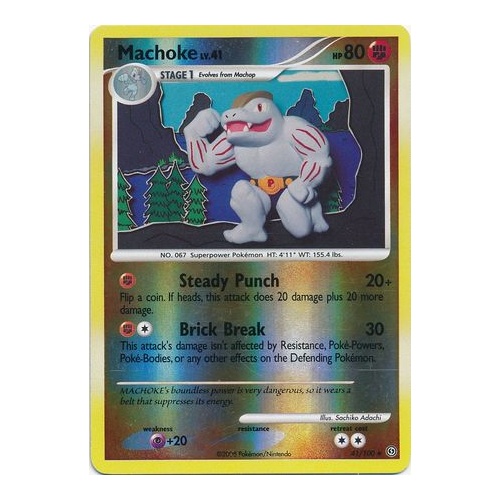 Machoke 41/100 DP Stormfront Reverse Holo Uncommon Pokemon Card NEAR MINT TCG