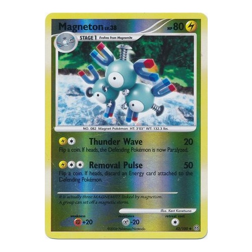 Magneton 43/100 DP Stormfront Reverse Holo Uncommon Pokemon Card NEAR MINT TCG