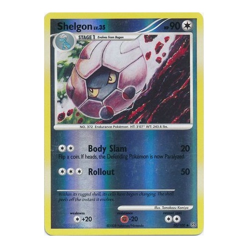 Shelgon 50/100 DP Stormfront Reverse Holo Uncommon Pokemon Card NEAR MINT TCG