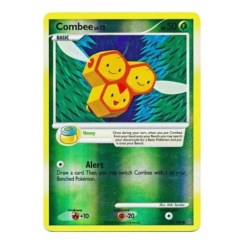 Combee 57/100 DP Stormfront Reverse Holo Common Pokemon Card NEAR MINT TCG