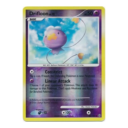 Drifloon 58/100 DP Stormfront Reverse Holo Common Pokemon Card NEAR MINT TCG