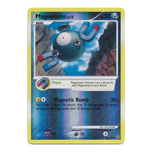 Magnemite 66/100 DP Stormfront Reverse Holo Common Pokemon Card NEAR MINT TCG