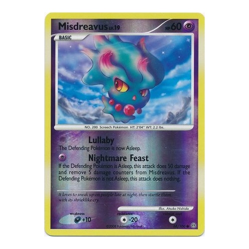 Misdreavus 68/100 DP Stormfront Reverse Holo Common Pokemon Card NEAR MINT TCG