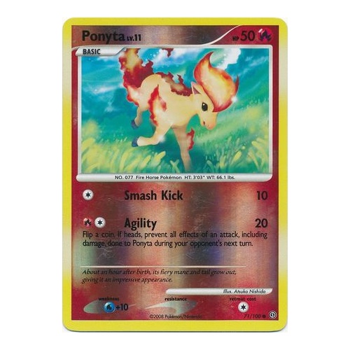 Ponyta 71/100 DP Stormfront Reverse Holo Common Pokemon Card NEAR MINT TCG