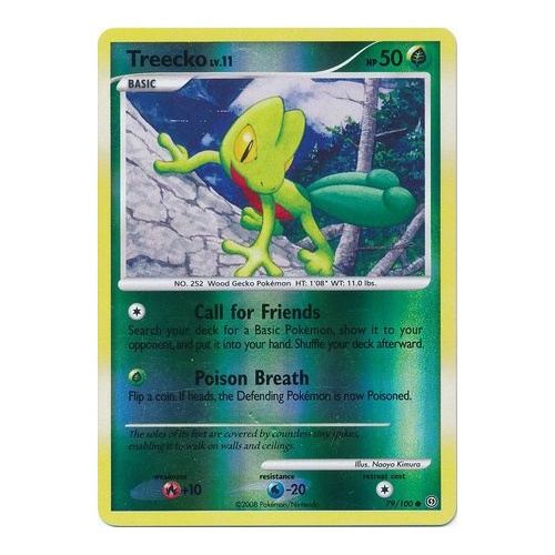 Treecko 79/100 DP Stormfront Reverse Holo Common Pokemon Card NEAR MINT TCG