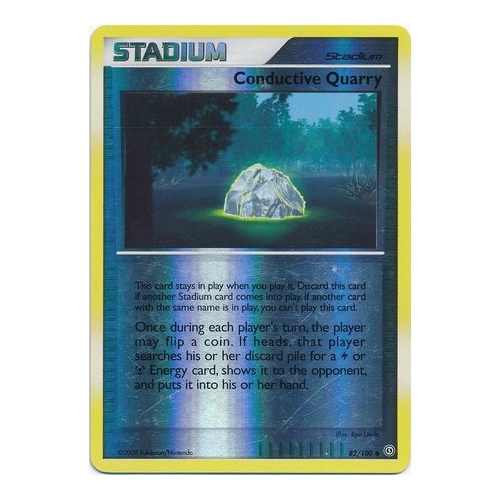 Conductive Quarry 82/100 DP Stormfront Reverse Holo Uncommon Trainer Pokemon Card NEAR MINT TCG