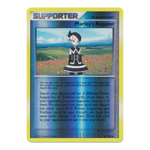 Marley's Request 87/100 DP Stormfront Reverse Holo Uncommon Trainer Pokemon Card NEAR MINT TCG