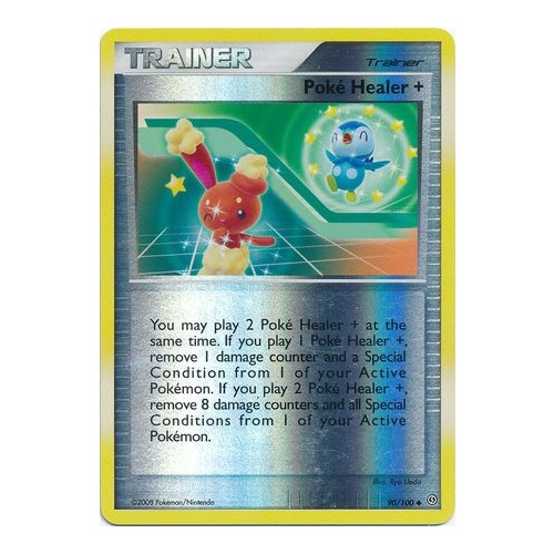 Poke Healer + 90/100 DP Stormfront Reverse Holo Uncommon Trainer Pokemon Card NEAR MINT TCG