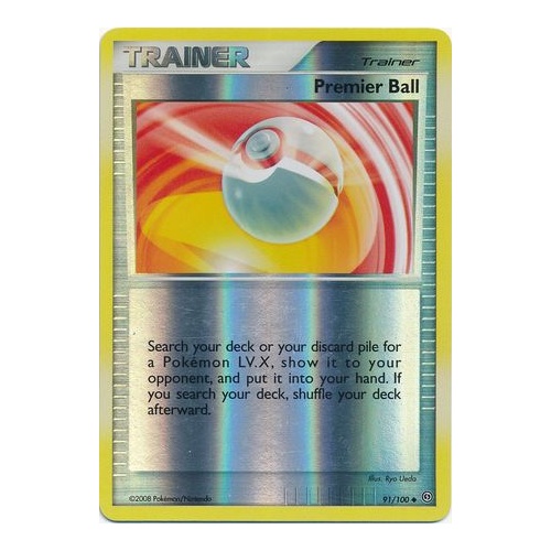 Premier Ball 91/100 DP Stormfront Reverse Holo Uncommon Trainer Pokemon Card NEAR MINT TCG