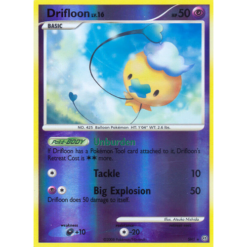 Drifloon SH1/100 DP Stormfront Reverse Holo Secret Rare Pokemon Card NEAR MINT TCG