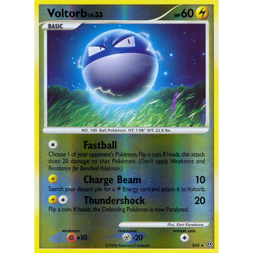 Voltorb SH3/100 DP Stormfront Reverse Holo Secret Rare Pokemon Card NEAR MINT TCG