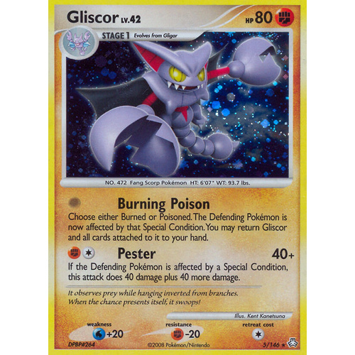 Gliscor 5/146 DP Legends Awakened Holo Rare Pokemon Card NEAR MINT TCG