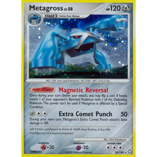 Metagross 10/146 DP Legends Awakened Holo Rare Pokemon Card NEAR MINT TCG