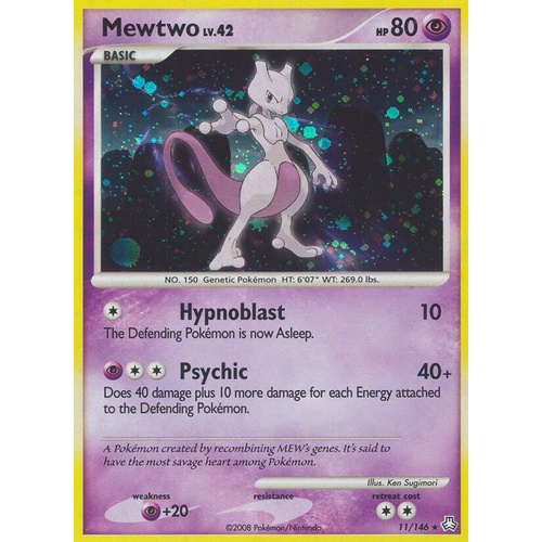 Mewtwo 11/146 DP Legends Awakened Holo Rare Pokemon Card NEAR MINT TCG