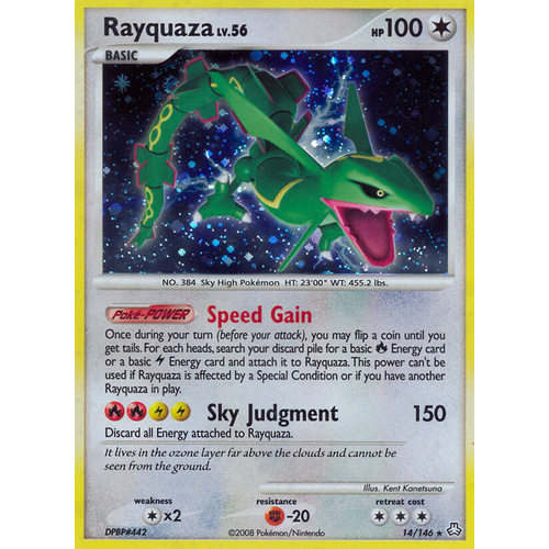 Rayquaza 14/146 DP Legends Awakened Holo Rare Pokemon Card NEAR MINT TCG