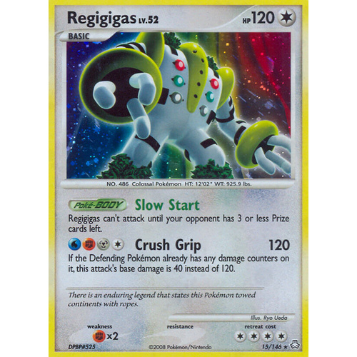 Regigigas 15/146 DP Legends Awakened Holo Rare Pokemon Card NEAR MINT TCG
