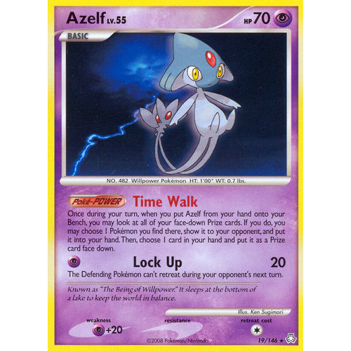 Azelf 19/146 DP Legends Awakened Rare Pokemon Card NEAR MINT TCG