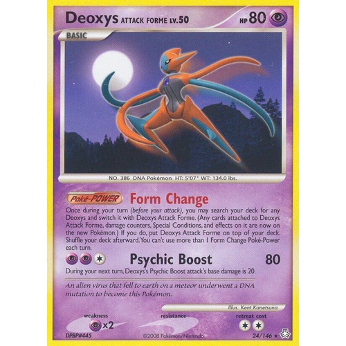 Deoxys Attack Forme 24/146 DP Legends Awakened Rare Pokemon Card NEAR MINT TCG