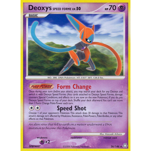 Deoxys Speed Forme 26/146 DP Legends Awakened Rare Pokemon Card NEAR MINT TCG
